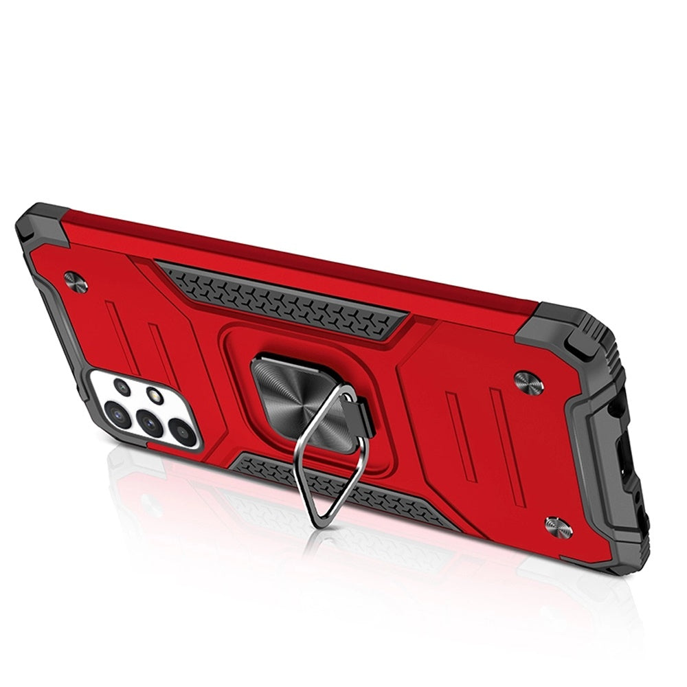 Samsung A23 5G Robust Magnetic Kickstand Hybrid Case Cover - Red (1104803)
