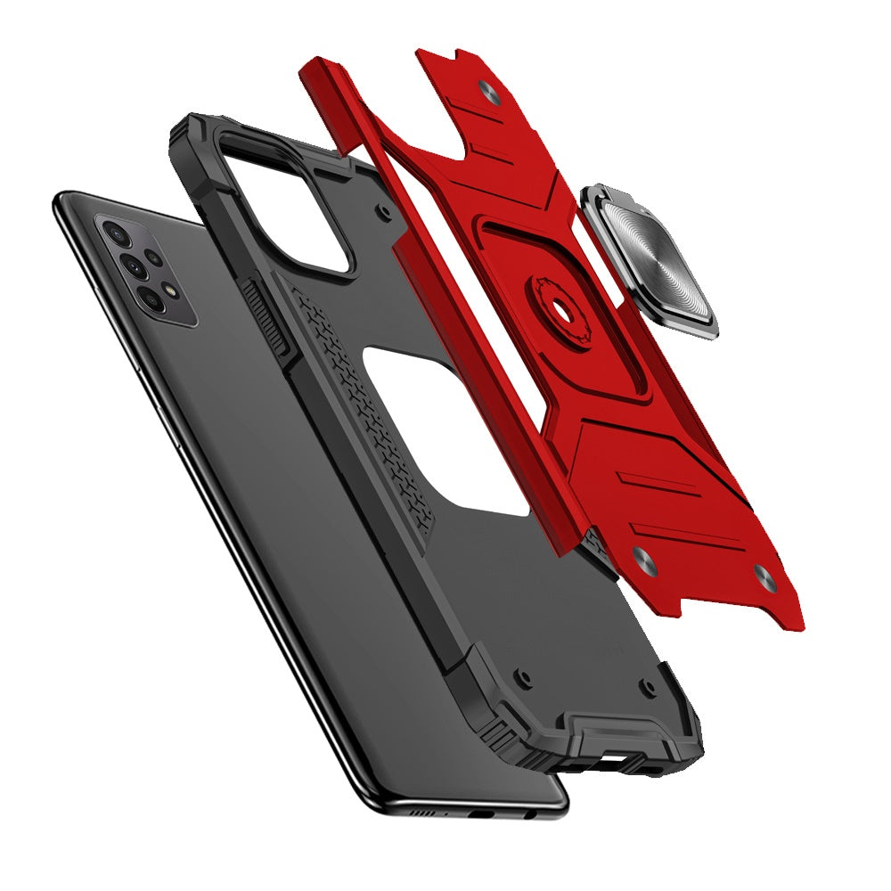 Samsung A23 5G Robust Magnetic Kickstand Hybrid Case Cover - Red (1104803)