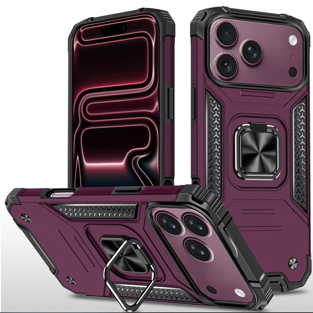 Apple iPhone 18/17 Pro Max Robust Magnetic Kickstand Hybrid Case Cover - Dark Cherry (1108201) MSRP (49.99)