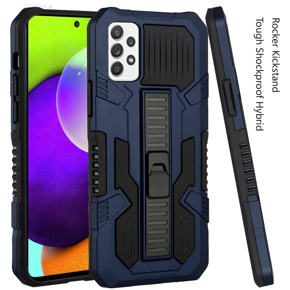 Samsung Galaxy A52 5G Rocker Kickstand Tough Shockproof Hybrid Case Cover - Blue (1101073)