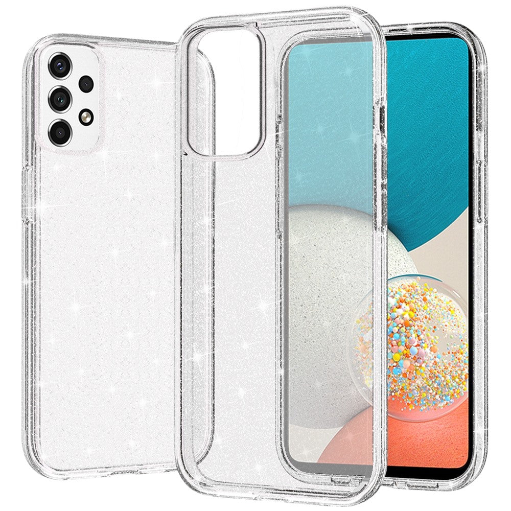 Samsung A53 5G Glitter Ultra Thick 3mm Transparent Hybrid Case Cover - Clear (1103554)