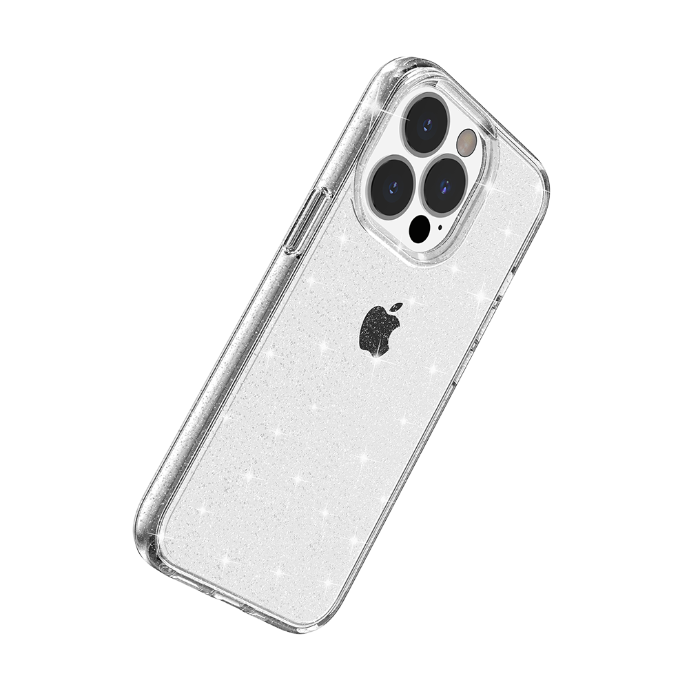 Apple iPhone 13 Pro Glitter Ultra Thick 3mm Transparent Hybrid Case Cover - Clear (1102781)