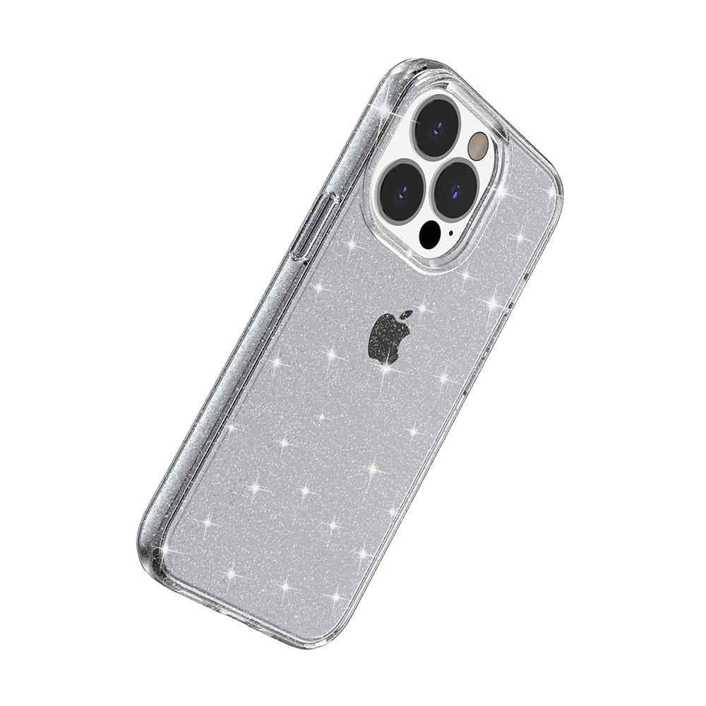 Apple iPhone 13 Pro Glitter Ultra Thick 3mm Transparent Hybrid Case Cover - Smoke (1102783)