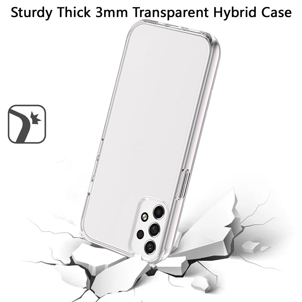 Samsung A53 5G Sturdy Ultra Thick 3mm Transparent Hybrid Case Cover - Clear (1103557)