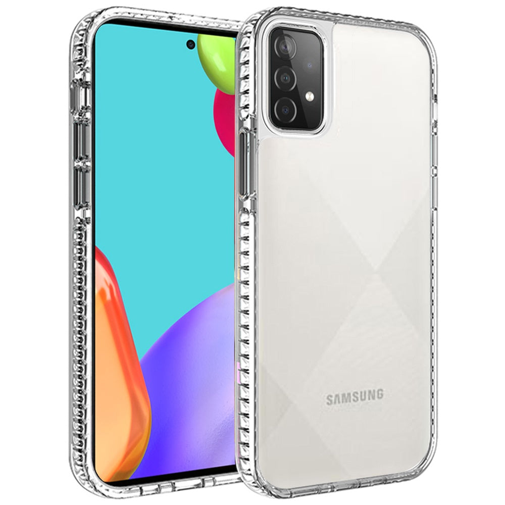 Samsung Galaxy A52 5G Thick Diamond Design Edged Hybrid Case Cover - Clear (1101076)