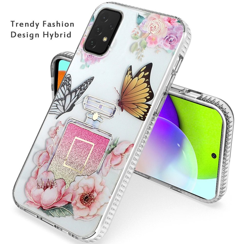 Samsung Galaxy A52 5G Trendy Fashion Design Hybrid Case Cover - Magical Garden Perfume (1101587)