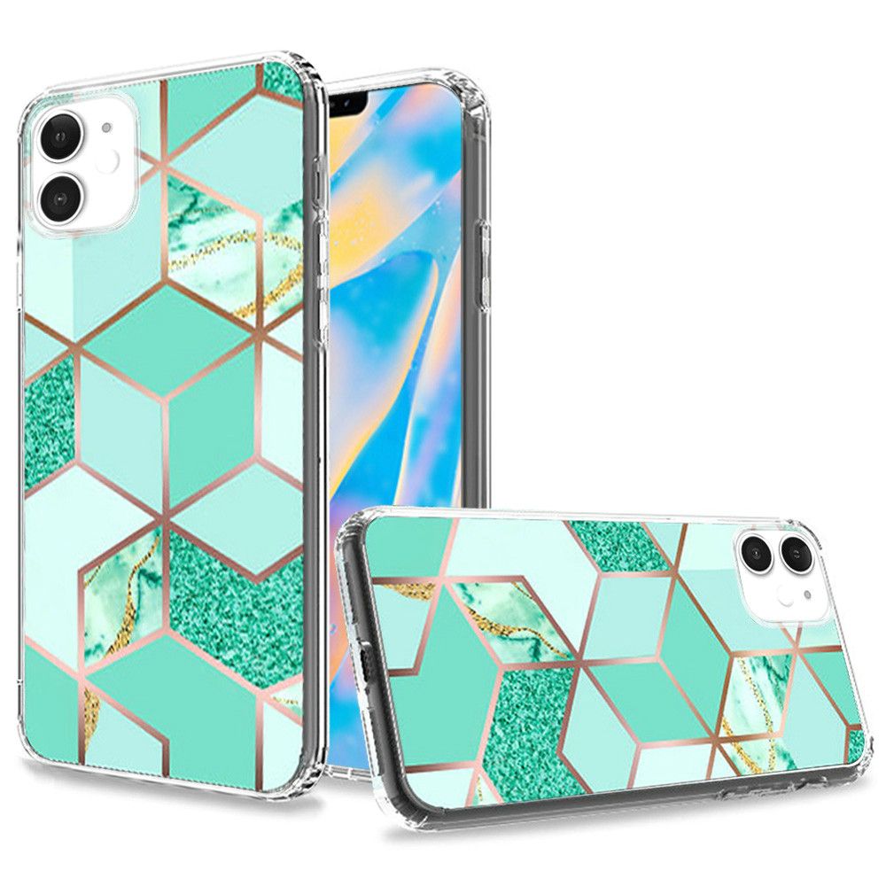 Apple iPhone 12 5.4 inch Trendy Electroplated Design on Ultra Thick Hybrid - Tranquil (10289)