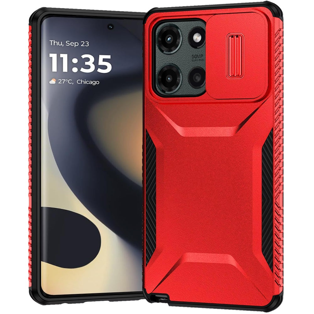 Motorola Edge 2025 Ultimate U Design Hybrid with Camera Window Covering - Red ( 1103639) (MSRP $39.99)