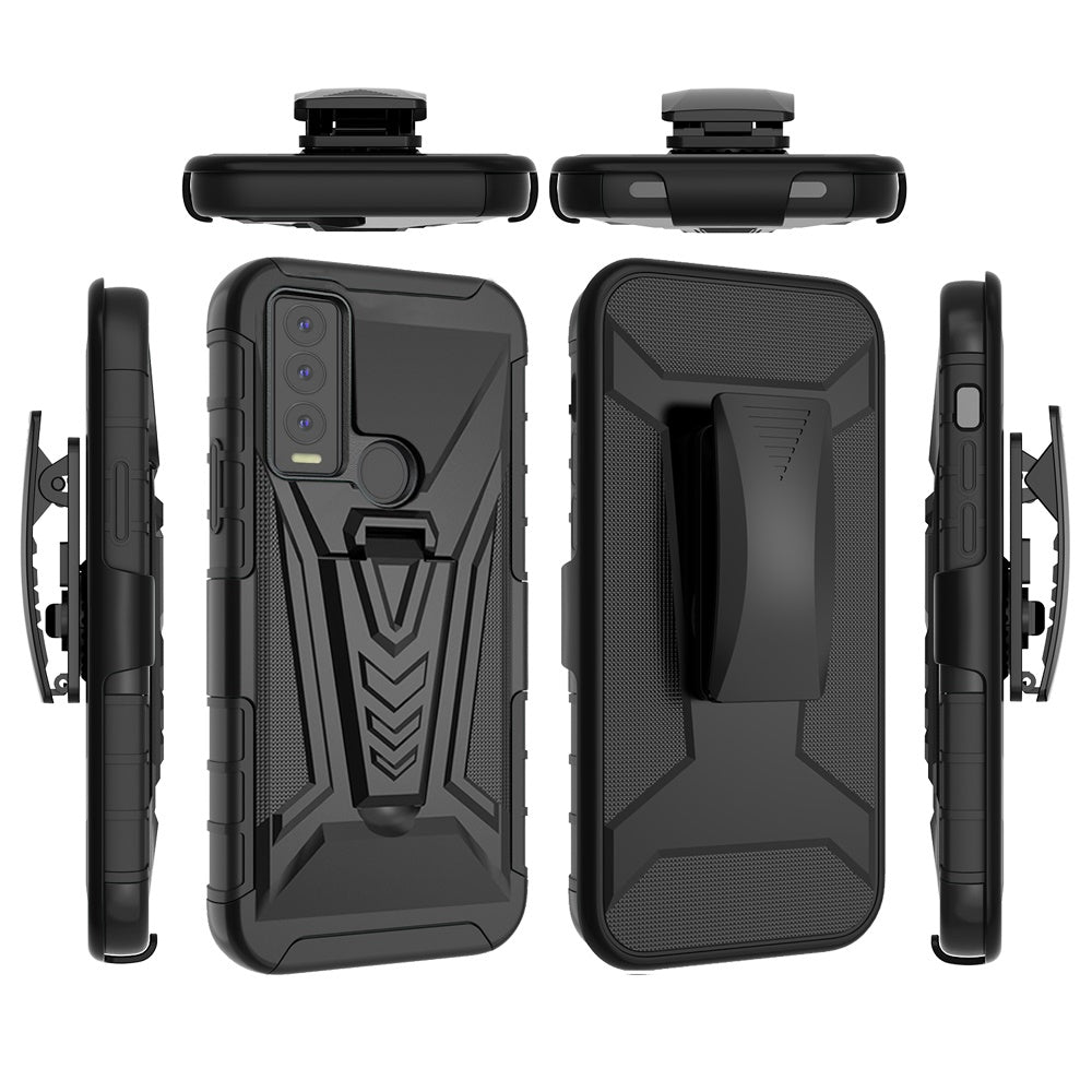 Cricket Ovation 3 V 3in1 Combo Kickstand Holster Cover Case - Black (1105270)