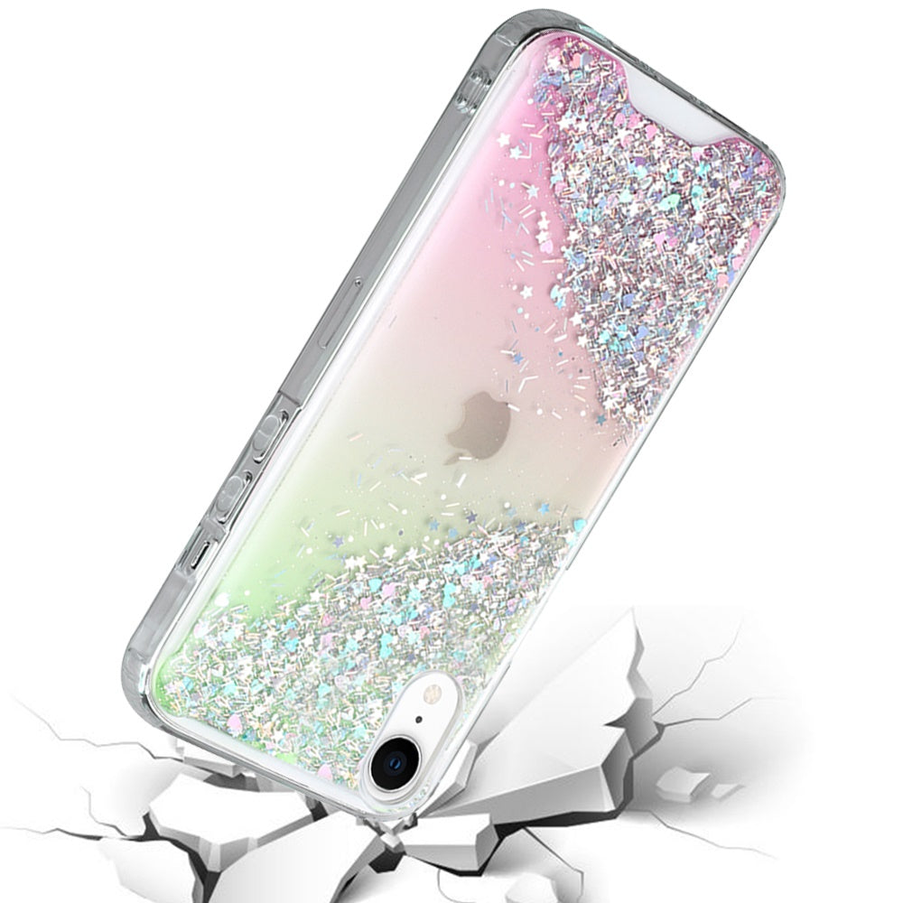 Apple iPhone XR Vogue Epoxy Glitter Hybrid Case Cover - Pink Shimmer (1103025)