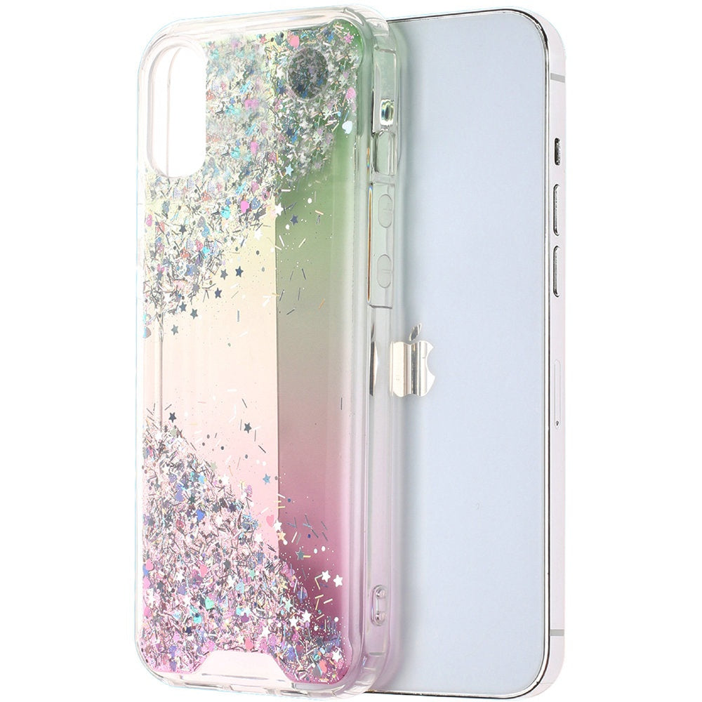 Apple iPhone XR Vogue Epoxy Glitter Hybrid Case Cover - Pink Shimmer (1103025)