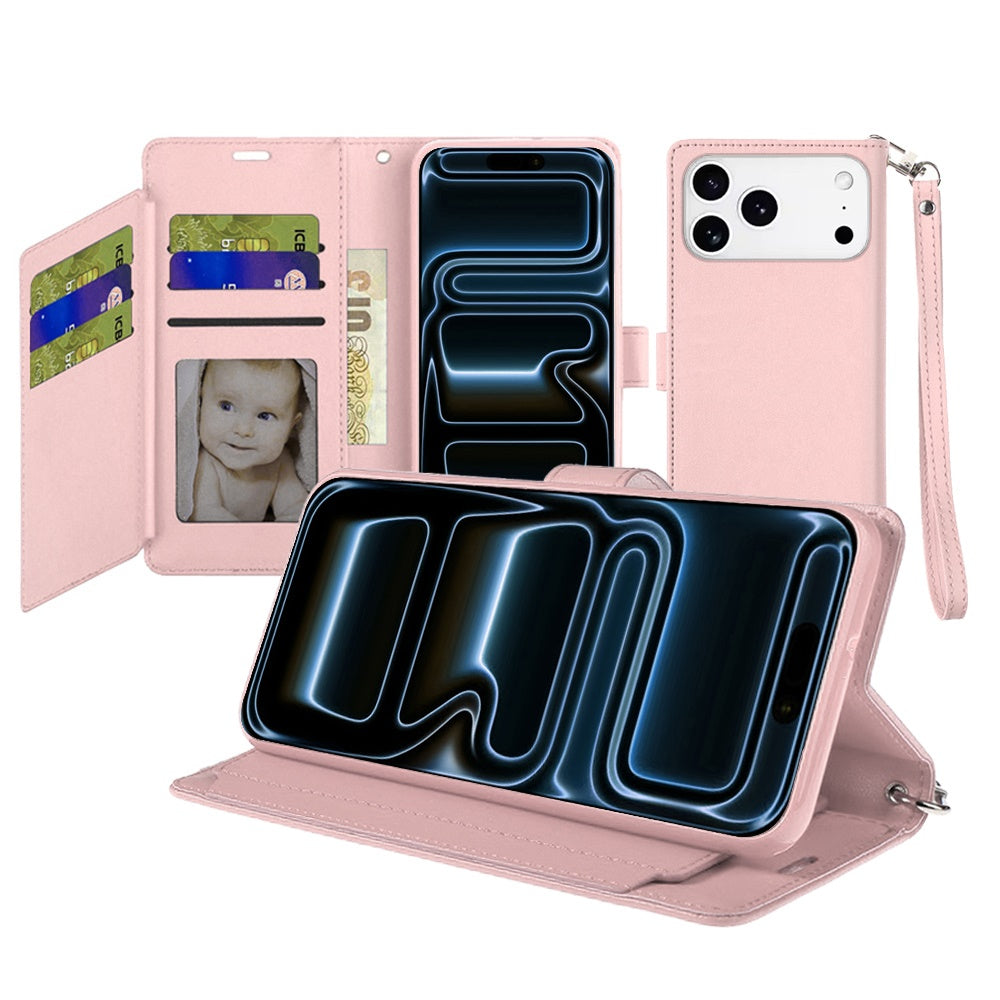 Apple iPhone 18/17 Pro Max Wallet ID Card Holder Case Cover - Rose Gold (1108208) MSRP (59.99)