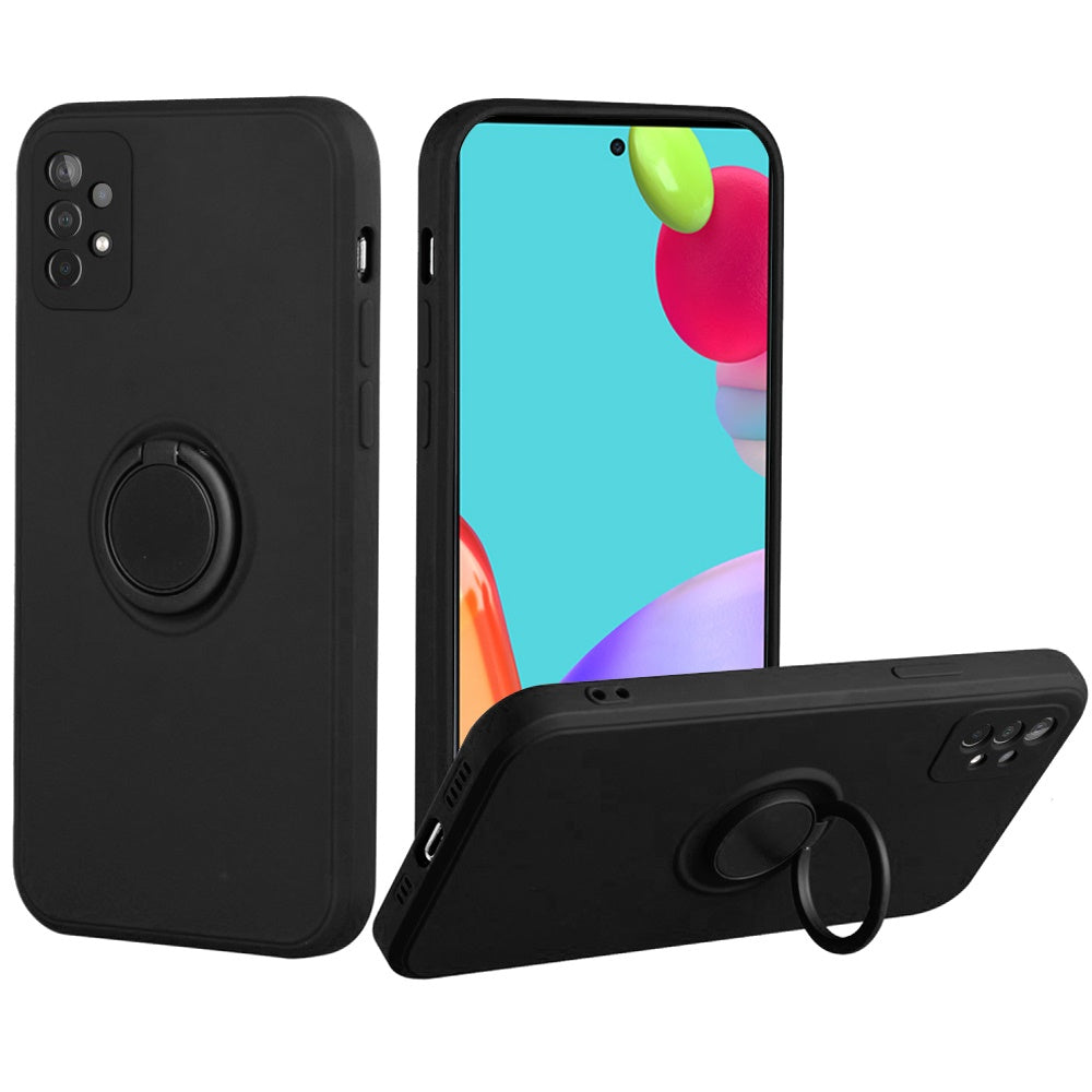 Samsung Galaxy A52 5G Extreme 2mm Ultra-Thick Ring Magnetic Stand Case Cover - Black (1101580)