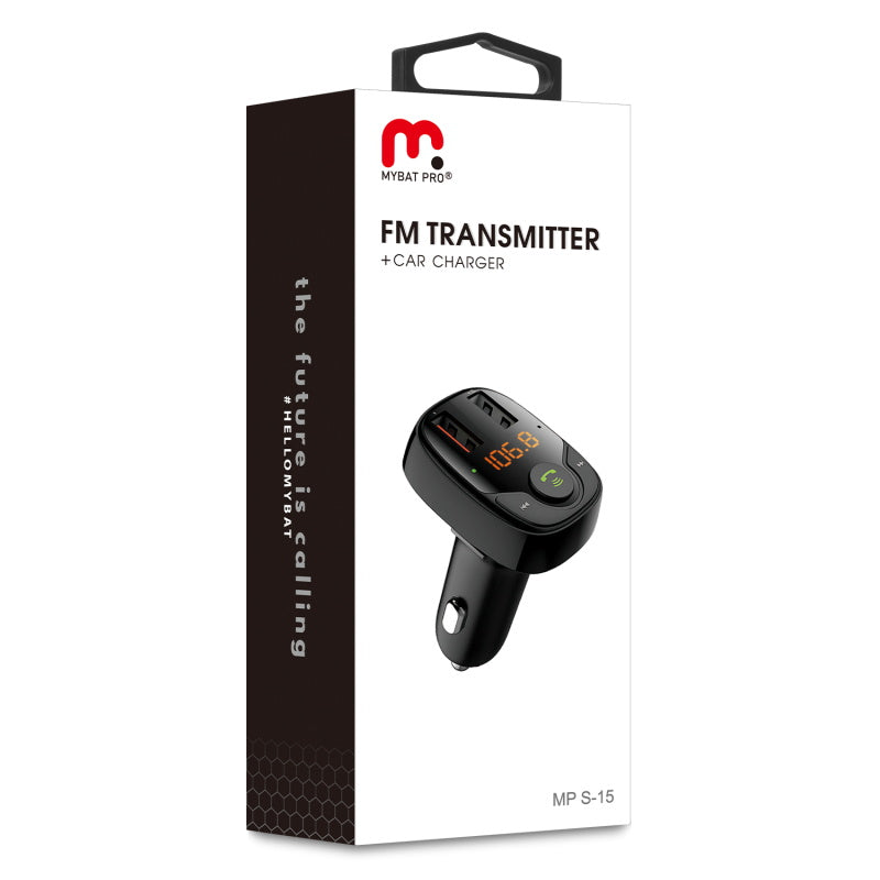 MyBat Pro S-15 FM Transmitter + Car Charger - Black (1102540)