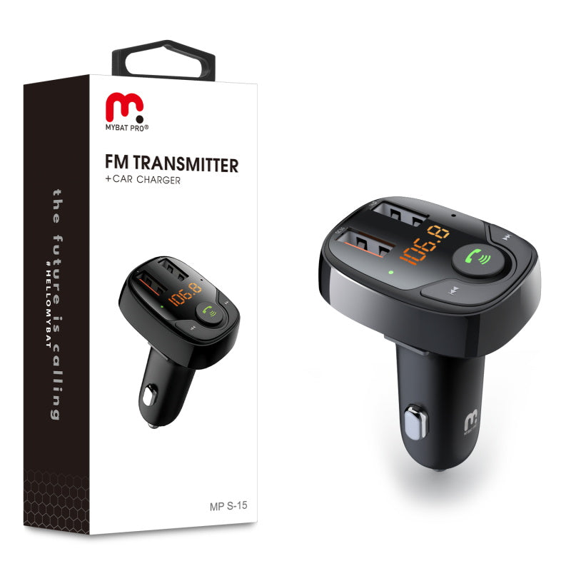 MyBat Pro S-15 FM Transmitter + Car Charger - Black (1102540)