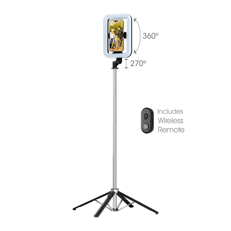 MyBat Pro Spotlight Tripod Stainless Steel Stand with LED Light – Silver (1107519)