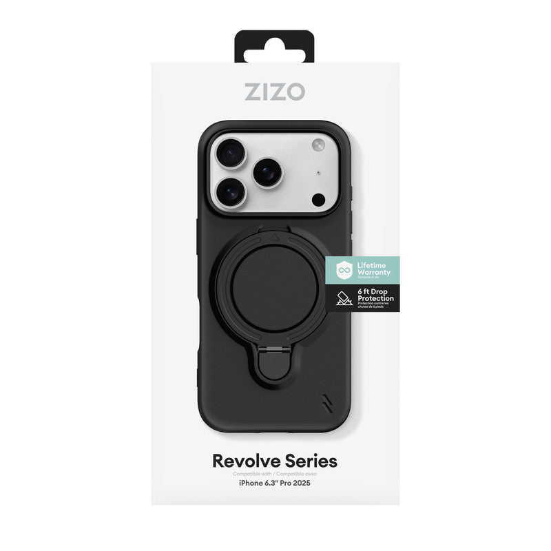 iPhone 17 Pro ZIZO REVOLVE Series Case - Magnetic Black (1103192) (MSRP $59.99)