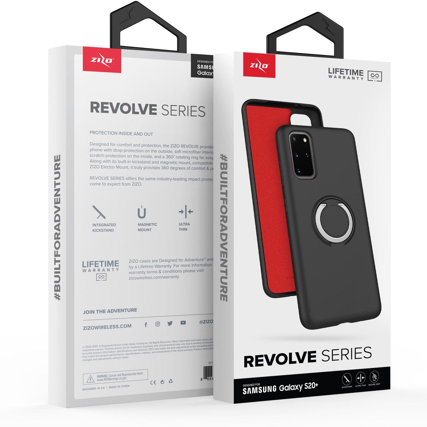 ZIZO REVOLVE SERIES GALAXY S20+ CASE - MAGNETIC BLACK (10170)