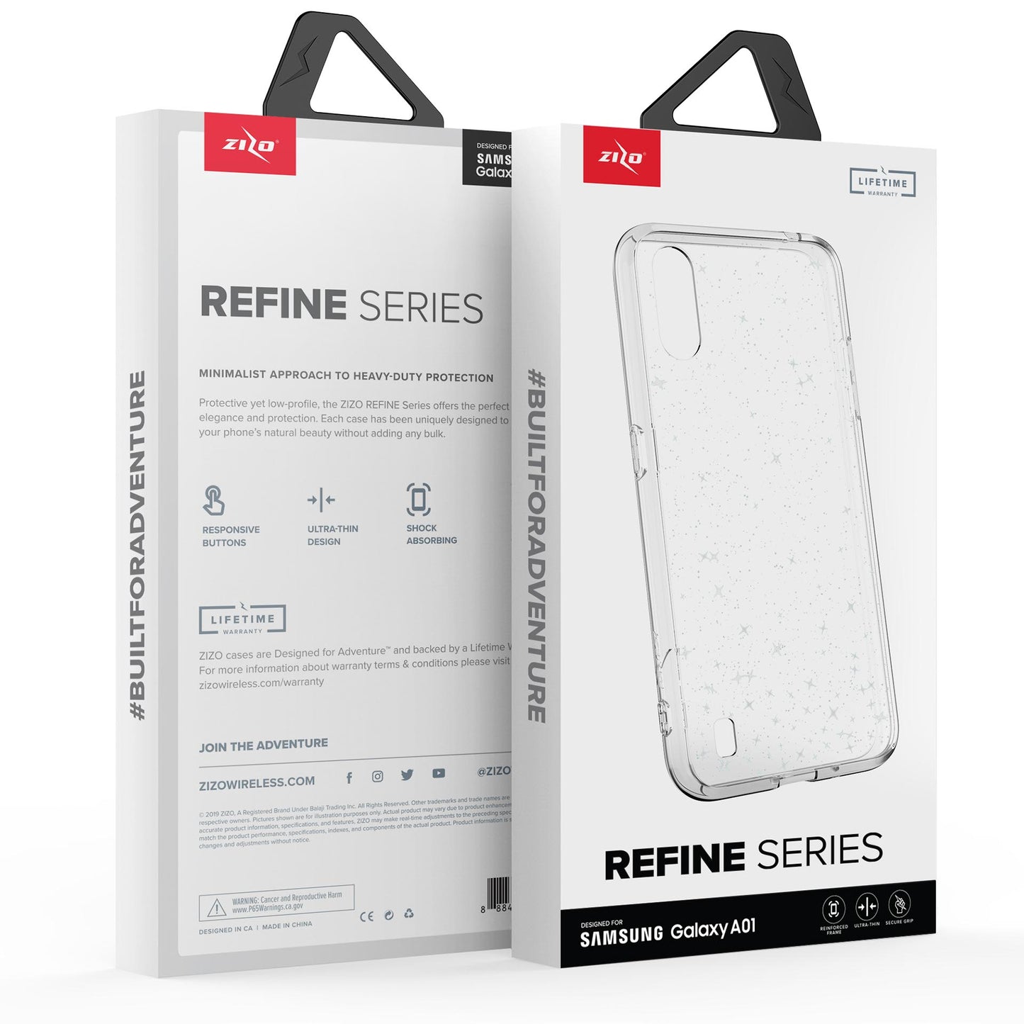 SAMSUNG GALAXY A01 ZIZO REFINE SERIES - CLEAR STARS (1100806)