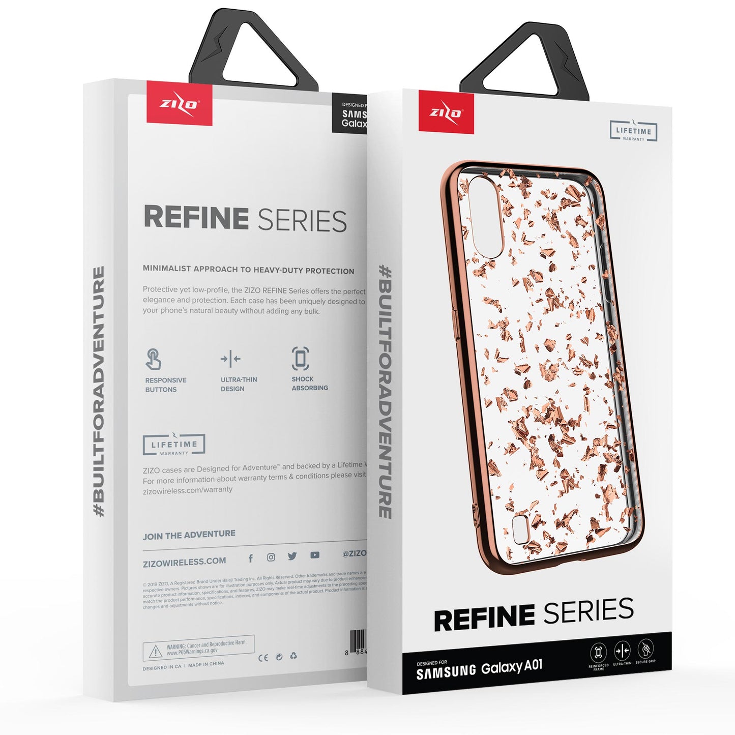 SAMSUNG GALAXY A01 ZIZO REFINE SERIES - ROSE GOLD EXPOSURE (1100809)