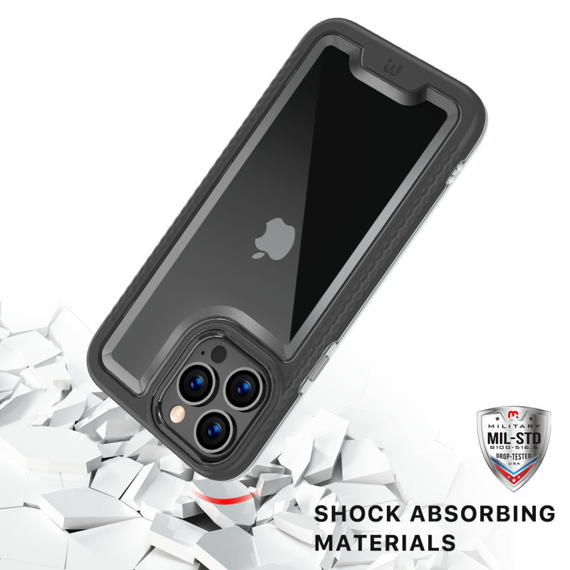MyBat Pro Lux Series Case with Tempered Glass for Apple iPhone 13 Pro (6.1) - Black (1102053)