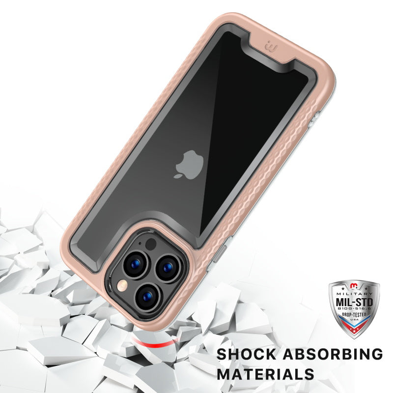 MyBat Pro Lux Series Case with Tempered Glass for Apple iPhone 13 Pro Max (6.7) - Rose Gold (1102077)