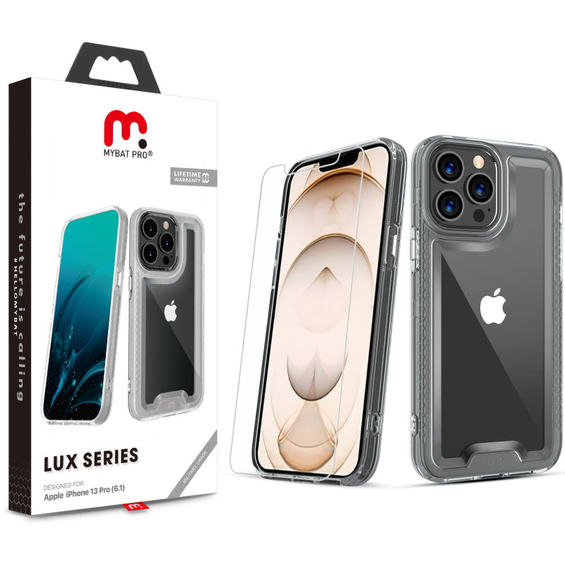 MyBat Pro Lux Series Case with Tempered Glass for Apple iPhone 13 Pro (6.1) - Clear (1102056)