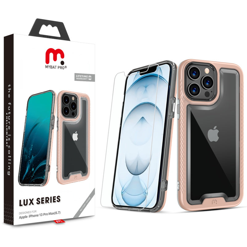 MyBat Pro Lux Series Case with Tempered Glass for Apple iPhone 13 Pro Max (6.7) - Rose Gold (1102077)