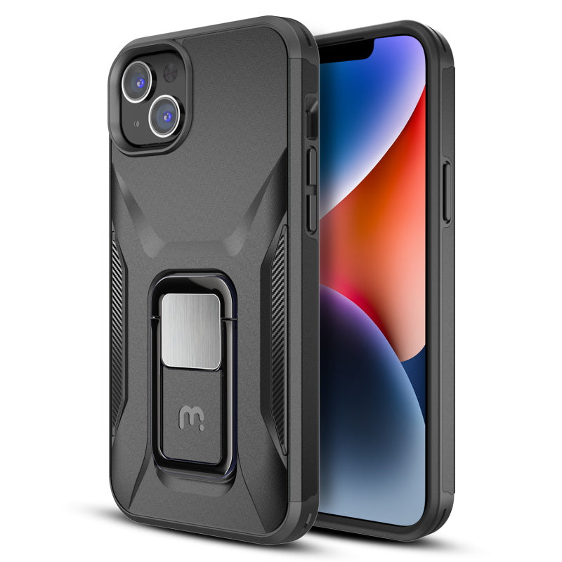 MyBat Pro Antimicrobial Stealth Series (with Stand) for Apple iPhone 16e /15/ 14 / 13 - Black / Black (1102742)
