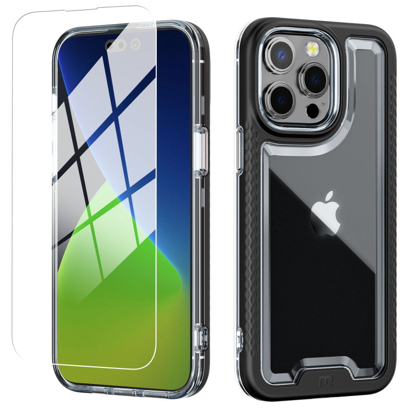 Apple iPhone 14 PRO MAX 6.7 Mybat Pro Lux Series Case with Tempered Glass - Black (1104699)