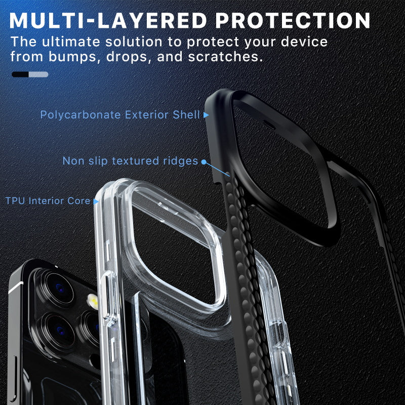 Apple iPhone 14 PRO MAX 6.7 Mybat Pro Lux Series Case with Tempered Glass - Black (1104699)