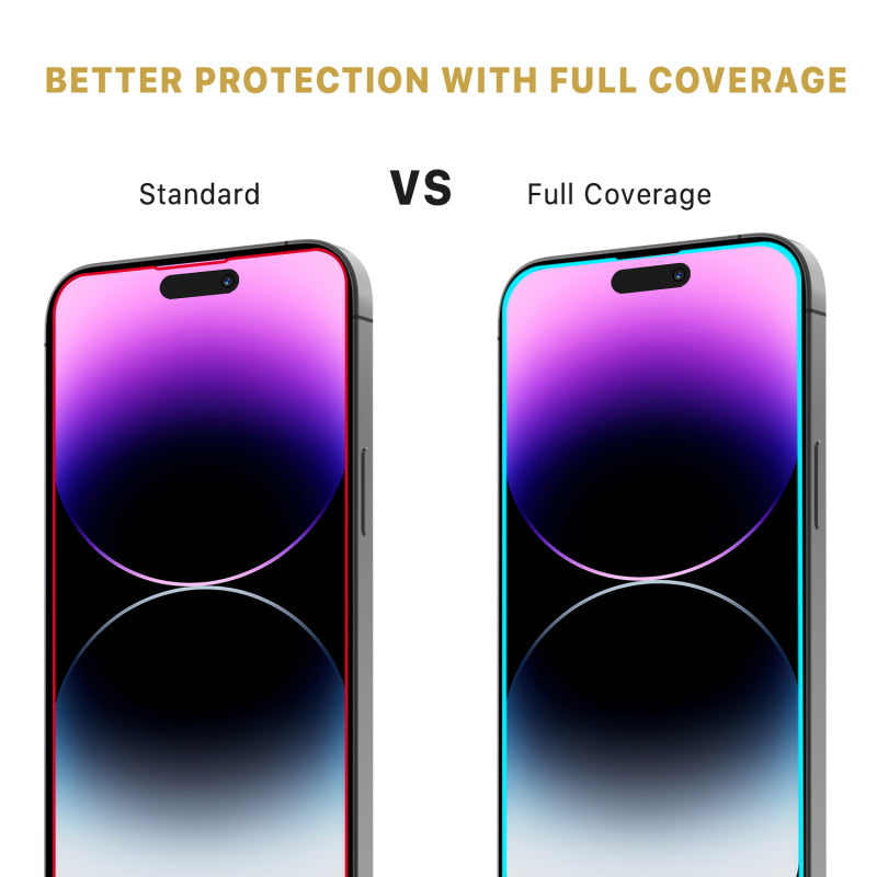 MyBat Pro Full Coverage Tempered Glass Screen Protector for Apple iPhone 14 Pro Max (6.7) - Black (1105466)