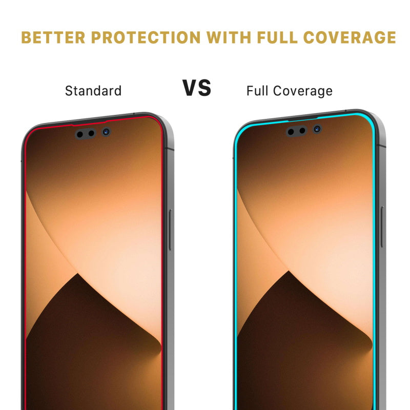 Apple iPhone 14 PRO MyBat Pro Full Coverage Tempered Glass Screen Protector - Black (1104713)