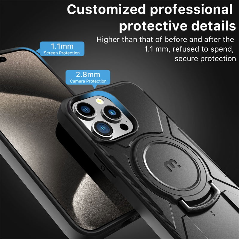 Apple iPhone 15 Pro Max (6.7) MyBat Pro Stealth Series w/ MagSafe Case - Black/Black (1106213)