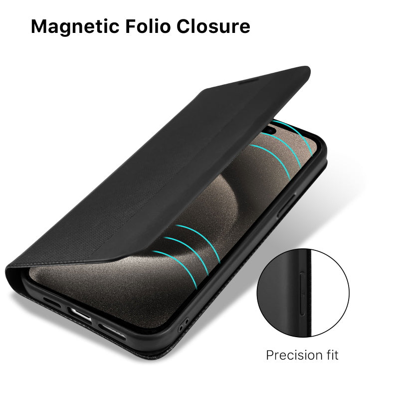 Apple iPhone 15 Pro Max (6.7) MyBat Pro Executive Series Wallet Case - Black (1106215)