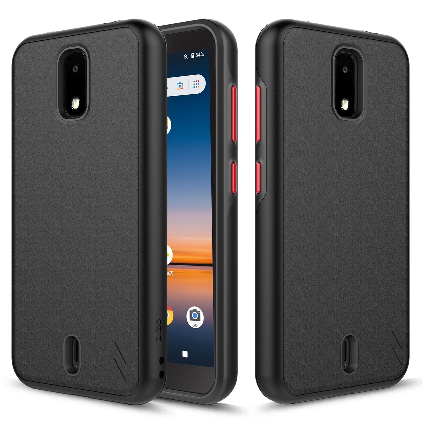 CRICKET DEBUT 4G LTE ZIZO REALM SERIES CASE - BLACK (1102273)