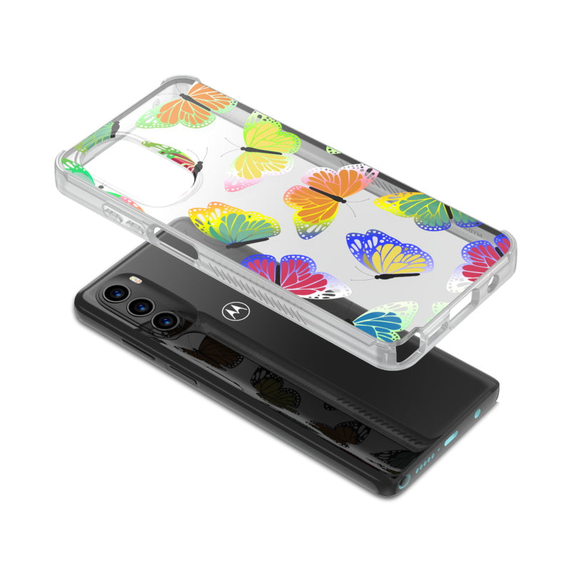 Motorola Moto G Stylus 5G (2022) MyBat Pro Mood Diamond Series Case - Neon Butterfies (1103950)