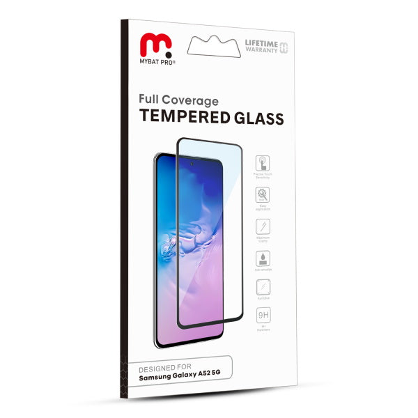 Samsung Galaxy A52 5G MyBat Pro Full Coverage Tempered Glass Screen Protector- Black (1101190)