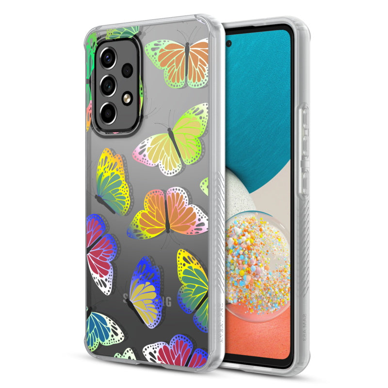 Samsung Galaxy A53 5G MyBat Pro Mood Series Case - Neon Butterflies (1103520)