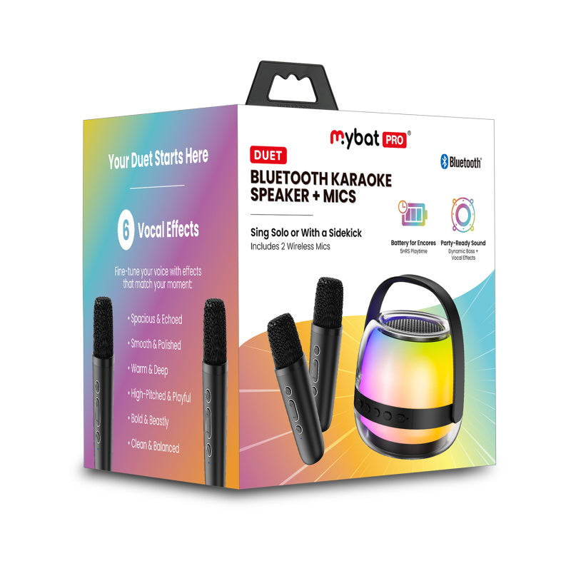 MyBat Pro Duet Bluetooth Karaoke Speaker + Mics - Black (1102950)