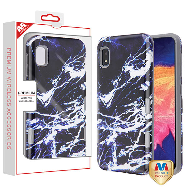 SAMSUNG GALAXY A10E -MYBAT Marble/Iron Gray TUFF Subs Hybrid Case (9497)