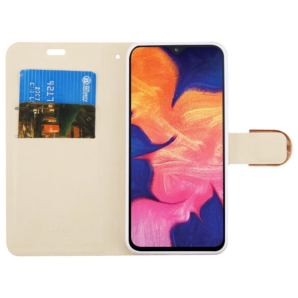 SAMSUNG Galaxy A10E - Mybat Fresh Purple Flowers MyJacket Wallet Diamond Series (9726)