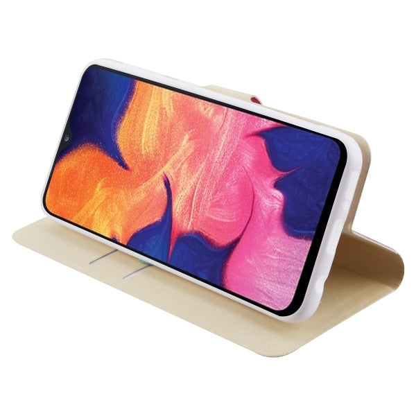 SAMSUNG Galaxy A10E - Mybat Fresh Purple Flowers MyJacket Wallet Diamond Series (9726)