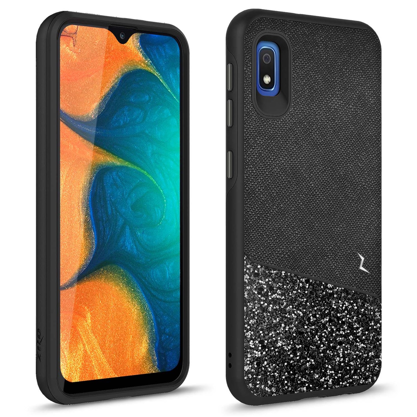 SAMSUNG GALAXY A10E ZIZO STELLAR CASE - BLACK & BLACK (9760)