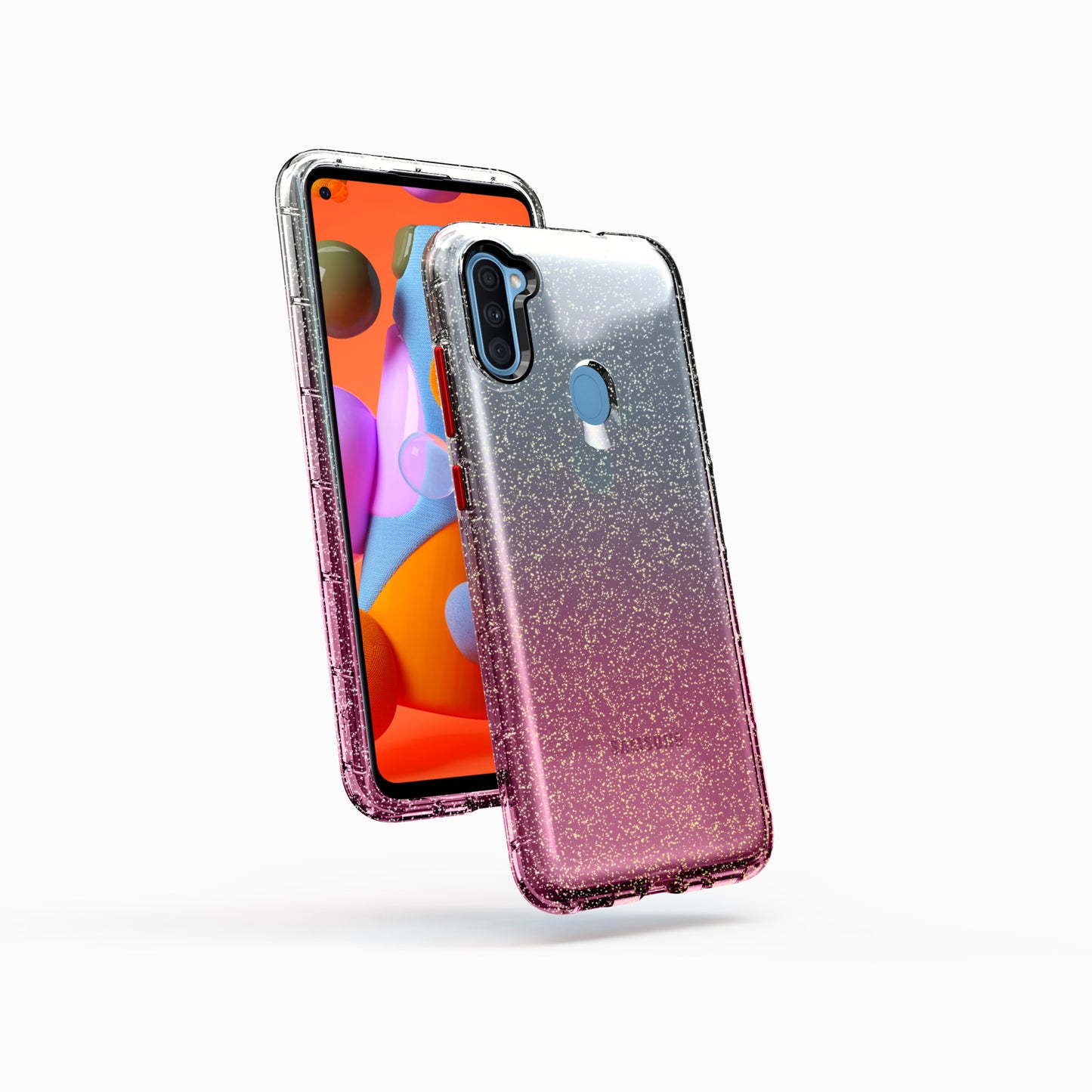 SAMSUNG GALAXY A11 ZIZO SURGE SERIES CASE - PINK GLITTER (10005)