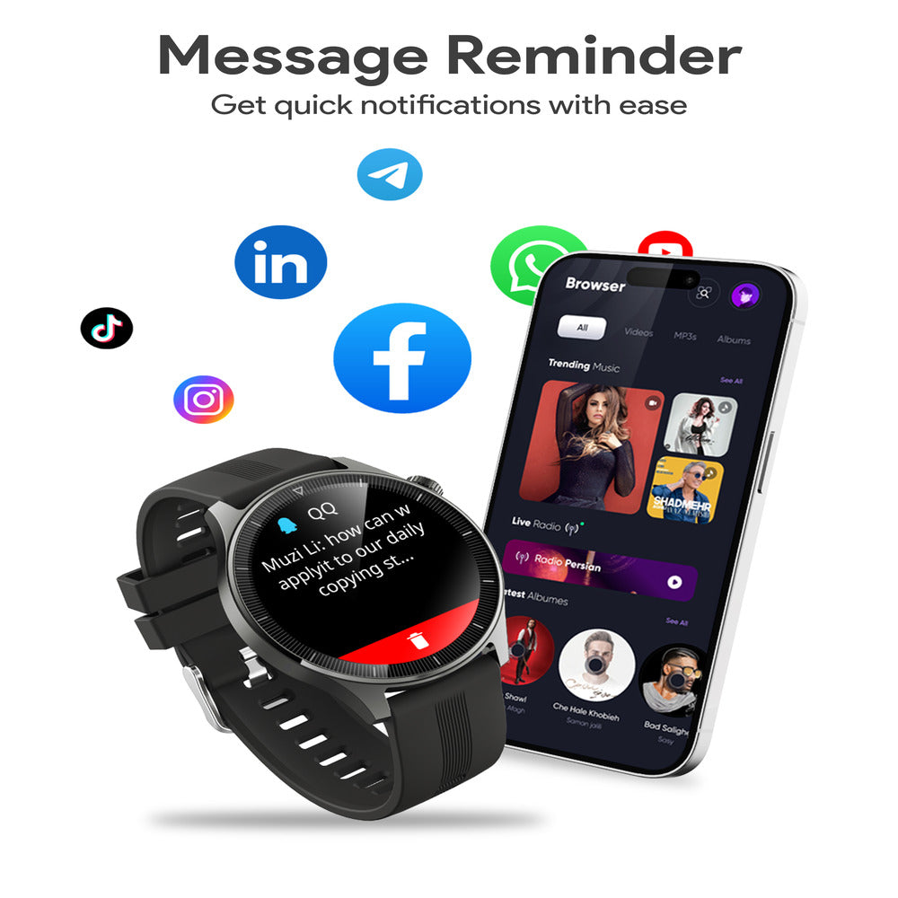 AUKEY SW-2P SmartWatch 2 Pro, Bluetooth Calling, sleep monitoring, music, fitness and more - Gray (1102831)
