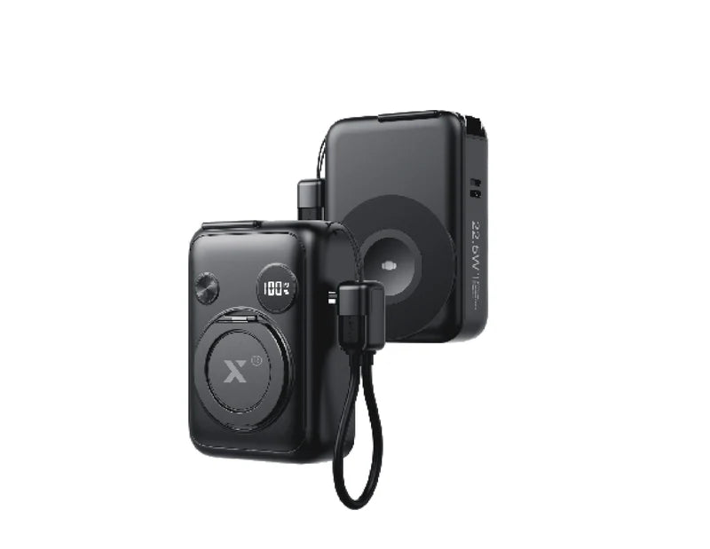 ATALAX X106 MAGSAFE WIRELESS POWER BANK FOLDABLE STAND 10000 MAh BLACK ( 1107785) (MSRP $59.99)