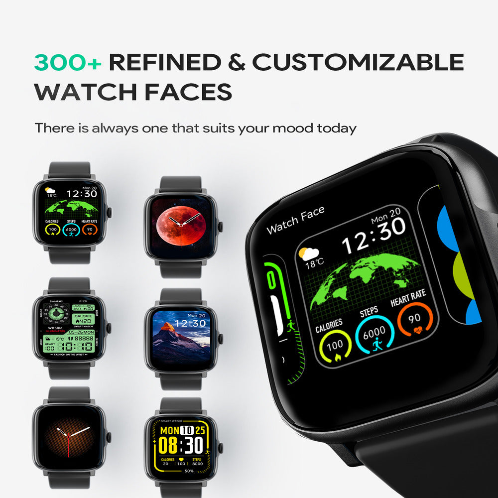 AUKEY SW-1P SmartWatch 1 Pro - large 1.69 inch screen, Precision health tracking, On-wrist notifications - BLACK (1102830)