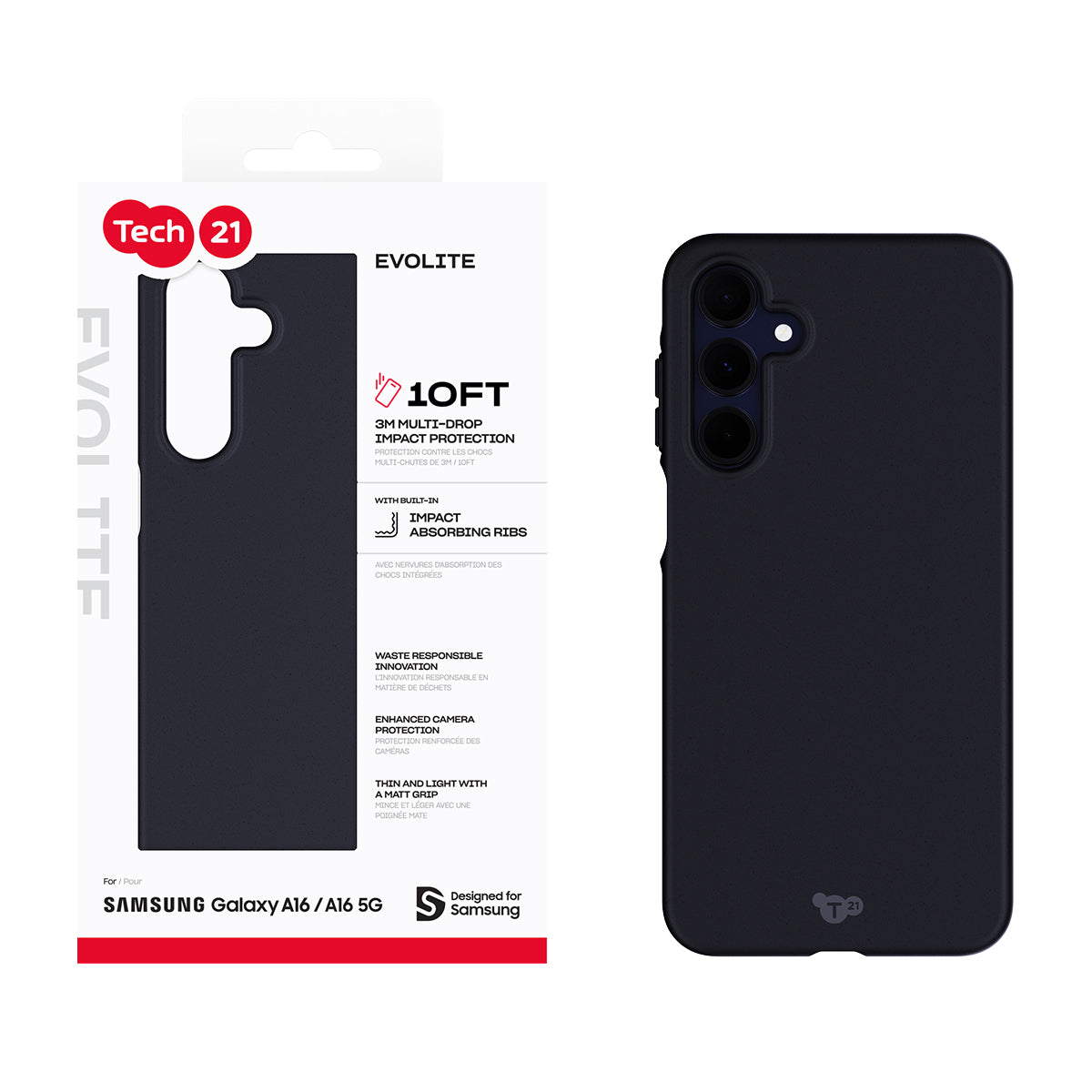 Tech21 Samsung Galaxy A16 5G EvoLite Case Black (1102590)