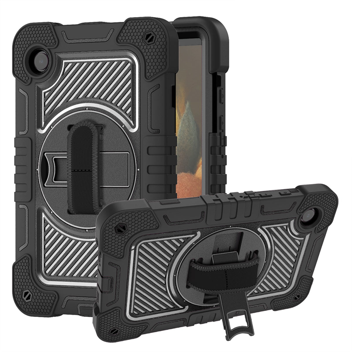 Samsung a9 Plus / A11 Plus 11" 3in1 Multi-Functional Tablet Case for Hand Shoulder Pencil & Stand - Black (1108219) MSRP (69.99)
